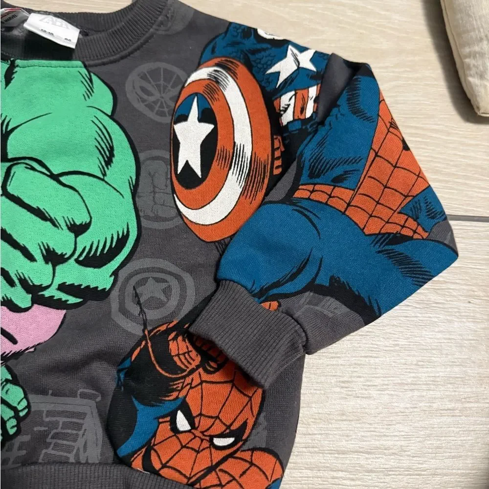 New no tags baby zara Marvel Avengers Pullover Sweatshirt 12/18 months